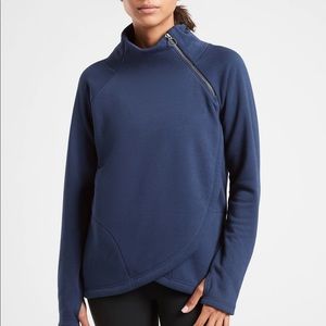 Athleta Cozy Karma Asym Pullover Sz XXS